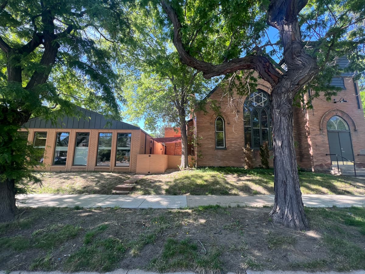 Historic Merritt Fitness building exterior showing 1905 church architecture